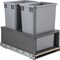 Hardware Resources Double 35 Quart Metal Drawer Box Soft-close Trashcan Pullout CAN-MDB5-D35G - alternate 1